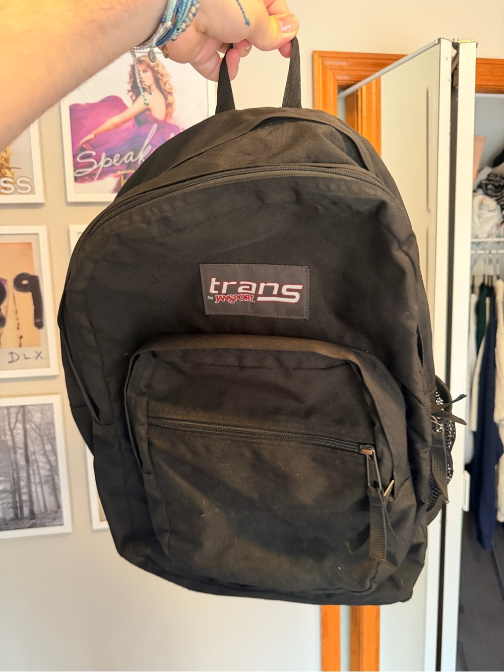 Black JanSport Trans Multi-Pocket Backpack